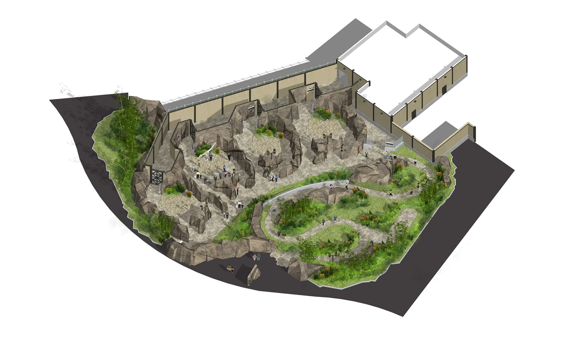 Major Theme Park Attraction Aerial View